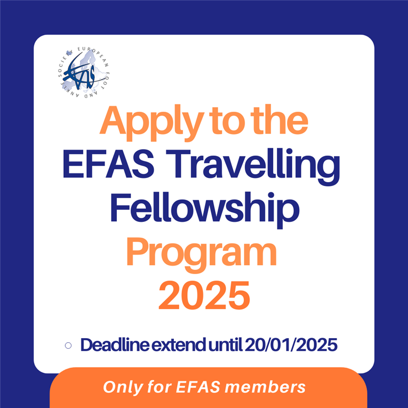 Final Call: Apply for the 2025 EFAS Travelling Fellowship
